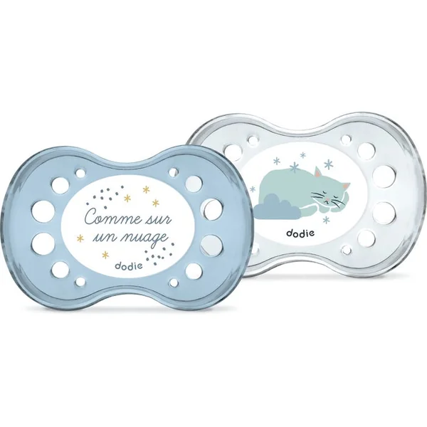 Sucettes Anatomiques Duo Nuit - 6 mois et plus - Motif Aléatoire, Lot de 2 Sucettes