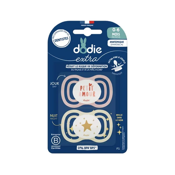 Sucettes Anatomiques Extra - Modèle F1 - De 0 à 6 mois, 2 Unités