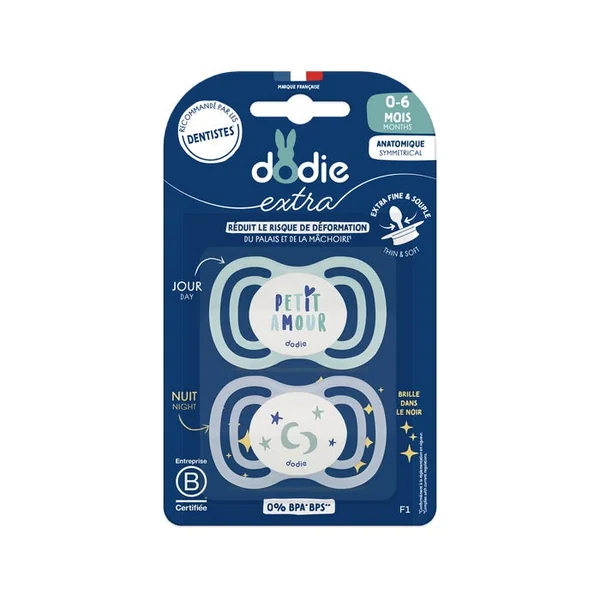 Sucettes Anatomiques Extra - Modèle F1 - De 0 à 6 mois, 2 Unités