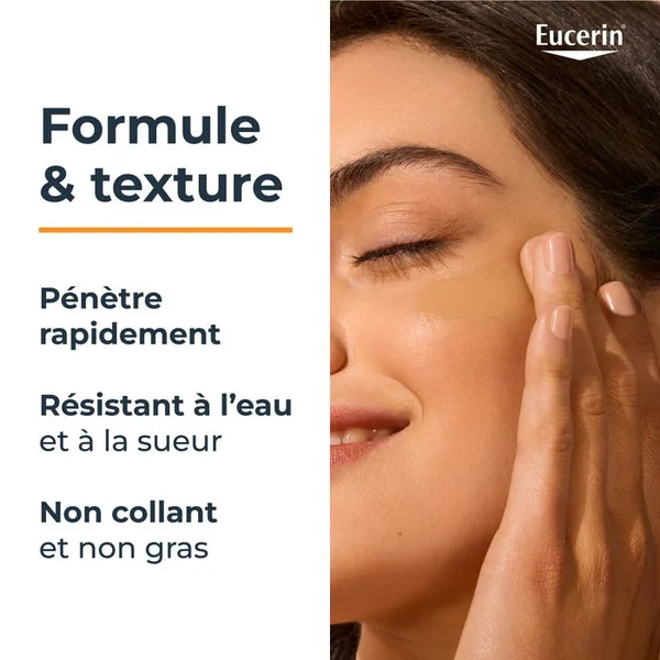 SUN PROTECTION - Fluide Solaire Ultra-Léger Hydro Protect SPF50+ - Teinte Médium - Visage - Tous Types de Peaux, 50ml