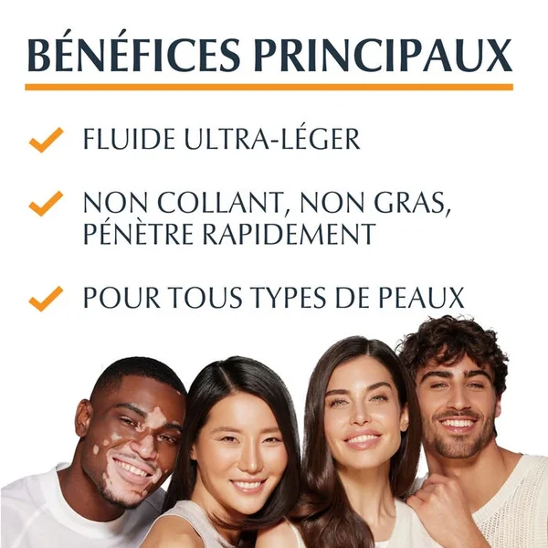 SUN PROTECTION - Fluide Solaire Ultra-Léger Hydro Protect SPF50+ - Visage - Tous Types de Peaux, 50ml