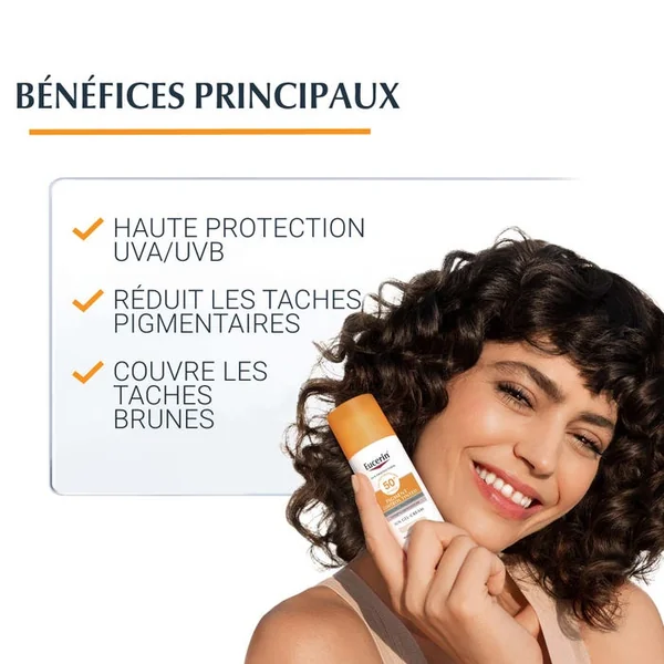 SUN PROTECTION - Pigment Control Gel-Crème Teinté SPF50+ Medium - Tous Types de Peaux, 50ml