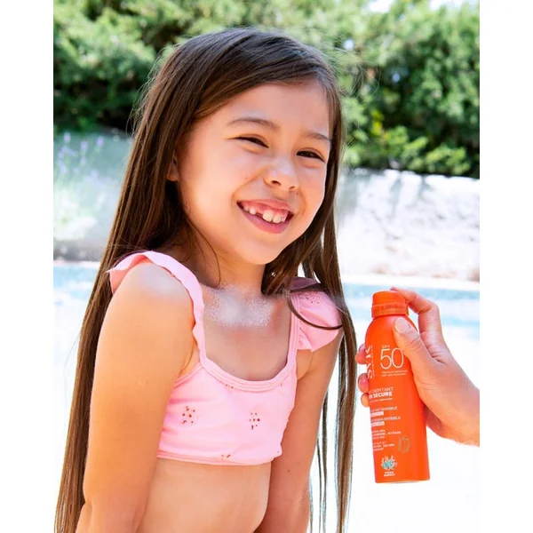 SUN SECURE - Lait Solaire Crépitant Invisible SPF50+ - Visage et Corps - Peaux Hypersensibles au Soleil, 200ml