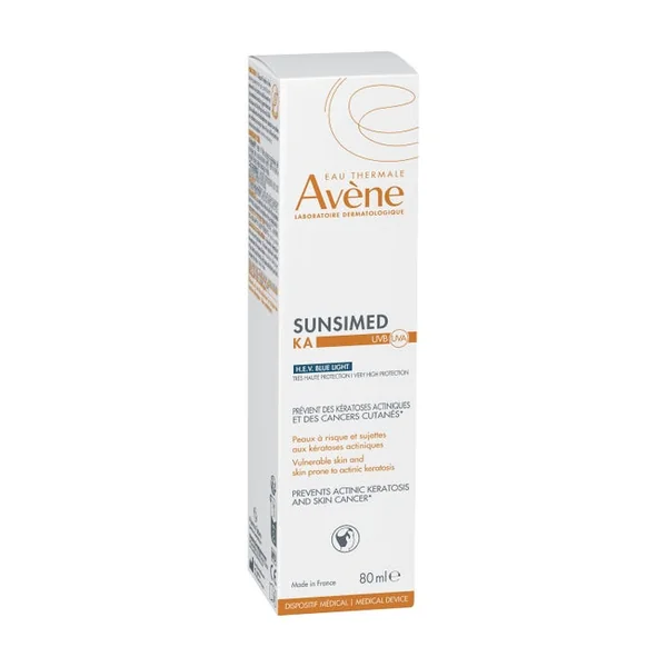 SUNSIMED KA - Très Haute Protection Solaire SPF50+ - Visage et Corps - Peaux à Risque et Sujettes aux Kératoses Actiniques, 80ml