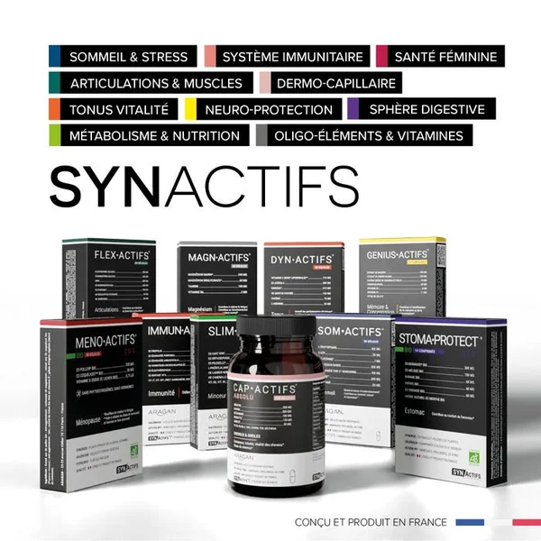 SYNACTIFS - CIRCActifs - Circulation, Jambes Lourdes - Vigne Rouge, Raisin, Citron - 30 gélules