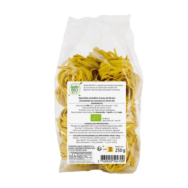 Tagliatelles curcuma citron - bio