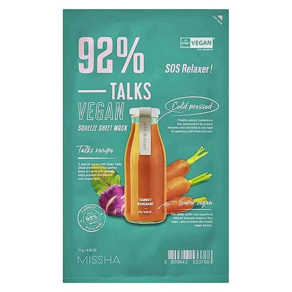 Talks Vegan Squeeze Sheet Mask
