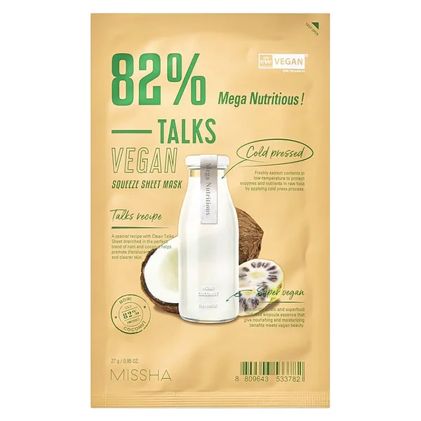 Talks Vegan Squeeze Sheet Mask