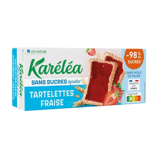 Tartelettes à la fraise sans sucres ajoutés