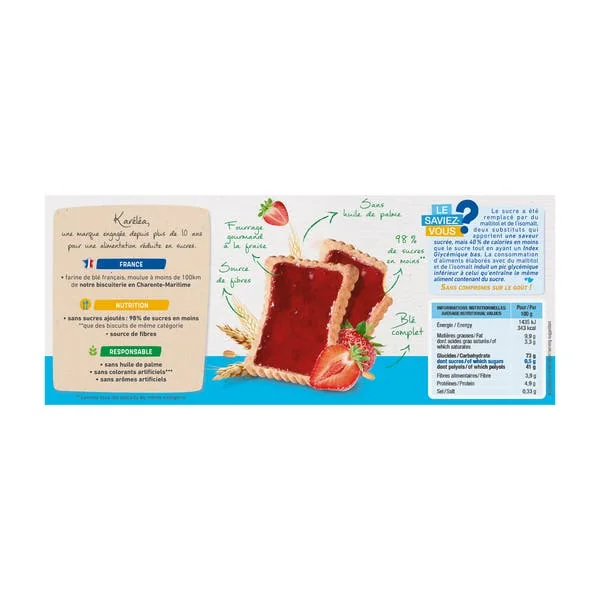 Tartelettes à la fraise sans sucres ajoutés