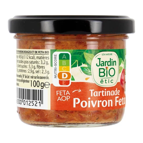 Tartinade Poivron Féta - bio
