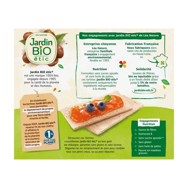 Tartines craquantes châtaigne - bio