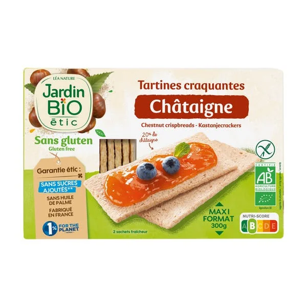 Tartines craquantes châtaigne sans gluten