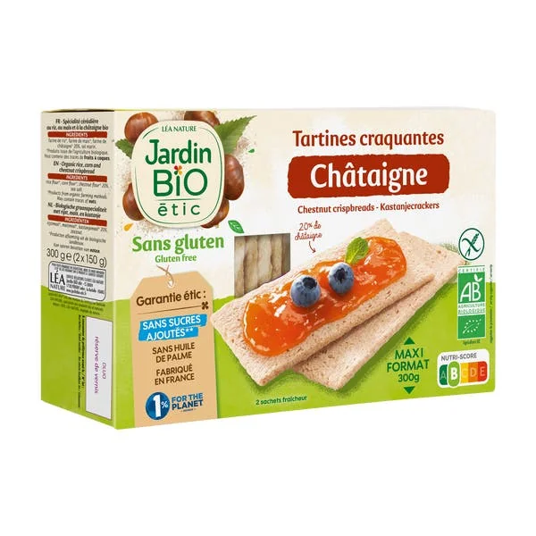 Tartines craquantes châtaigne sans gluten