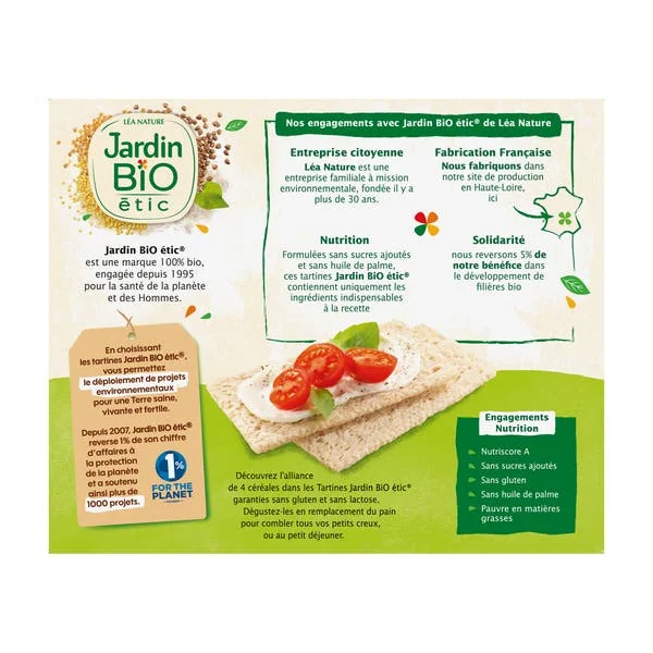 Tartines Craquantes Multicéréales sans gluten - bio