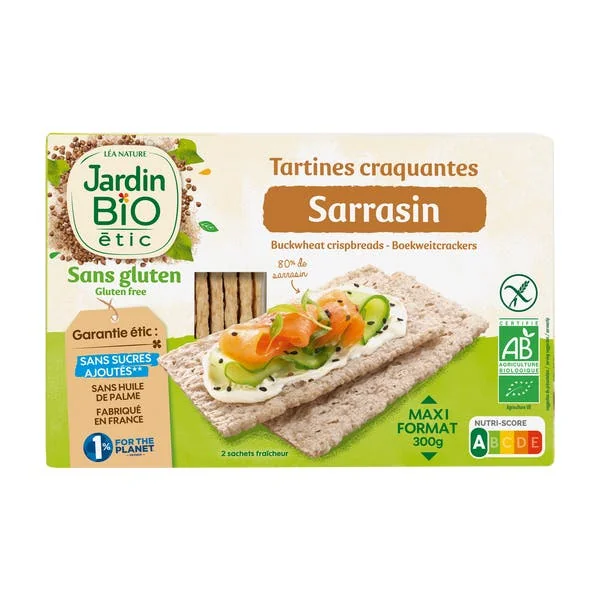 Tartines Craquantes Sarrasin - Sans gluten et sans lactose - bio