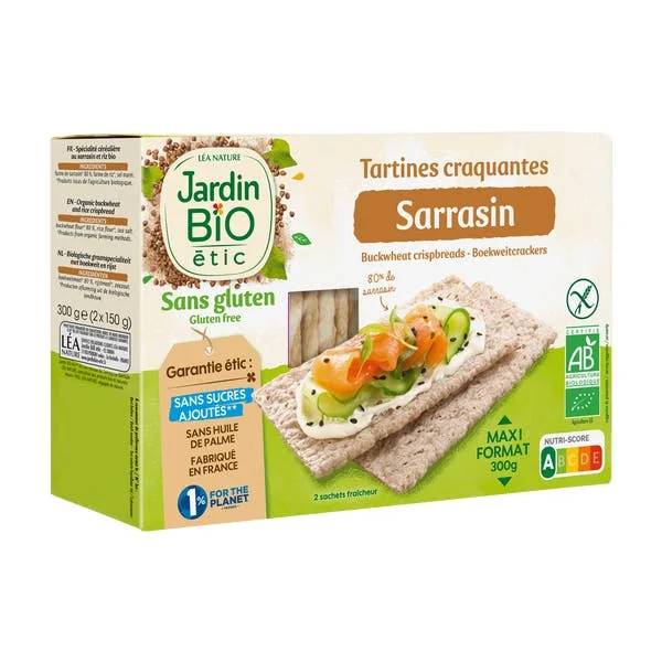 Tartines Craquantes Sarrasin - Sans gluten et sans lactose - bio