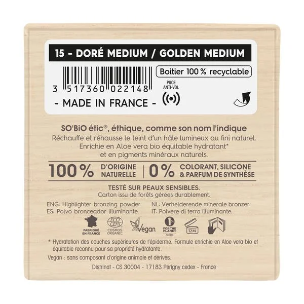 Terre de soleil illuminatrice, Teint Divin - 15 Doré medium