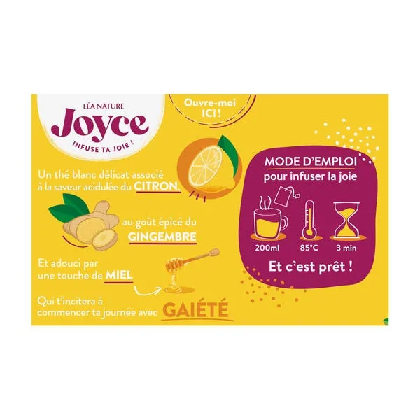 Thé blanc GAIETÉ Citron Gingembre Miel