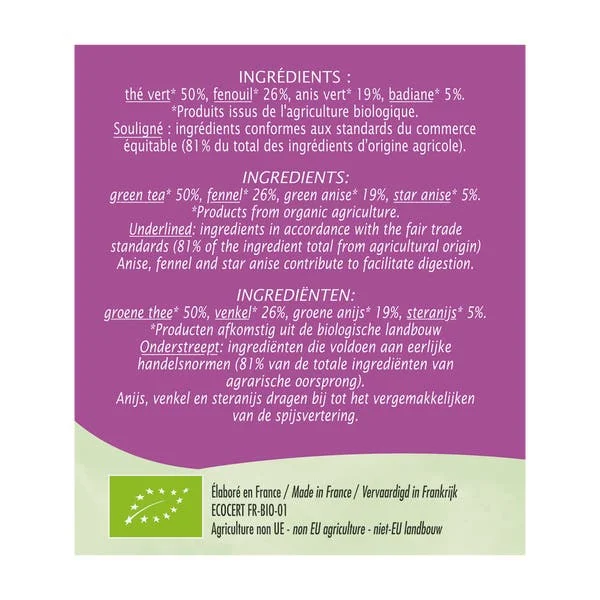 Thé Vert Digestion - bio