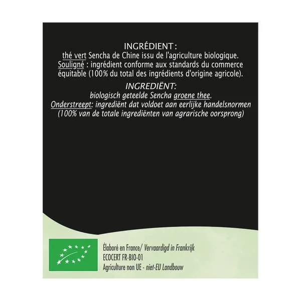 Thé vert Equitable Sencha - bio