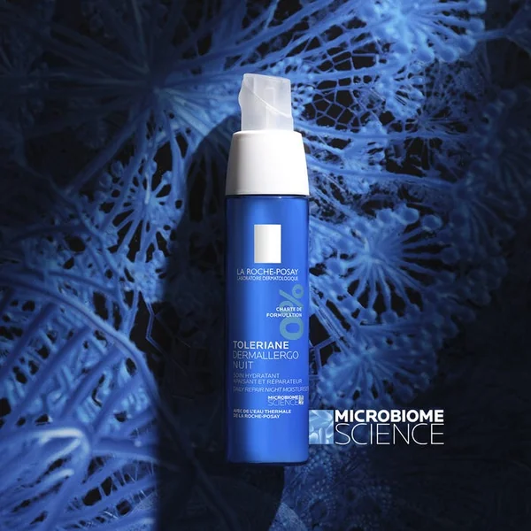 TOLERIANE DERMALLERGO - Crème Nuit Apaisante Hydratation Intense - Visage - Peaux à Tendance Allergiques ou Sensibles, 40ml