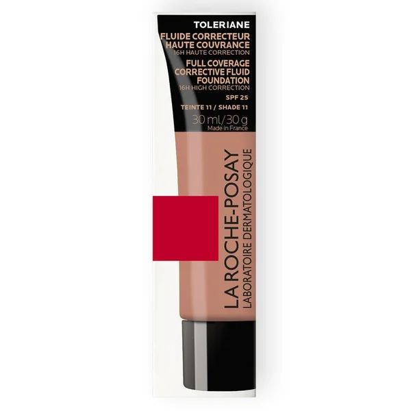 TOLERIANE - Fond de Teint Fluide Correcteur n°11 SPF25 Haute Couvrance Visage, 30ml