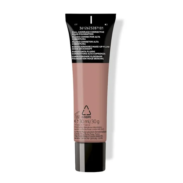 TOLERIANE - Fond de Teint Fluide Correcteur n°12.5 SPF25 Haute Couvrance Visage, 30ml
