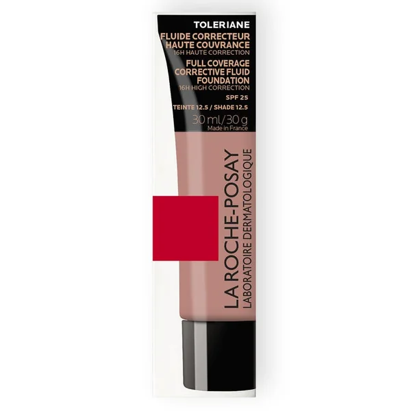 TOLERIANE - Fond de Teint Fluide Correcteur n°12.5 SPF25 Haute Couvrance Visage, 30ml