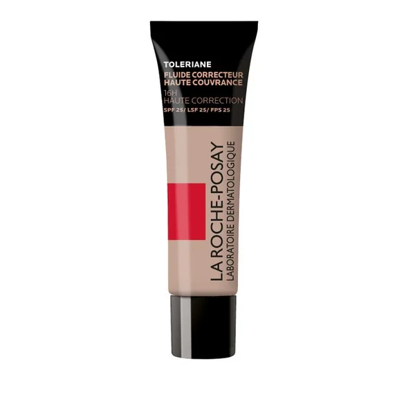 TOLERIANE - Fond de Teint Fluide Correcteur n°12 SPF25 Haute Couvrance Visage, 30ml