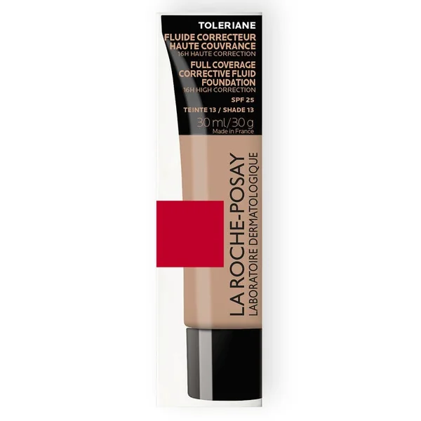 TOLERIANE - Fond de Teint Fluide Correcteur n°13 SPF25 Haute Couvrance Visage, 30ml