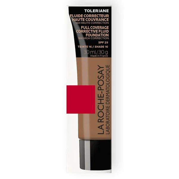 TOLERIANE - Fond de Teint Fluide Correcteur n°16 SPF25 Haute Couvrance Visage, 30ml