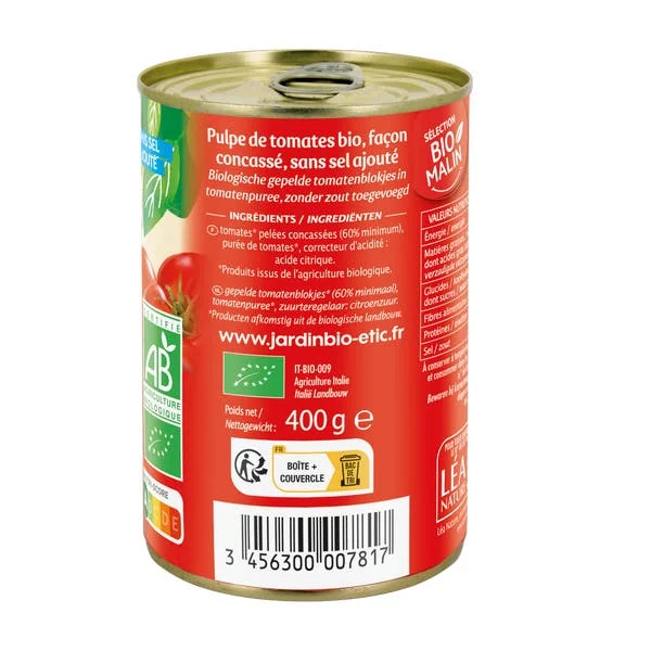 Tomate façon Concassé à la Purée bio