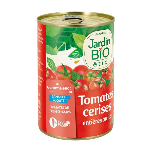 Tomates cerises entières au jus - bio