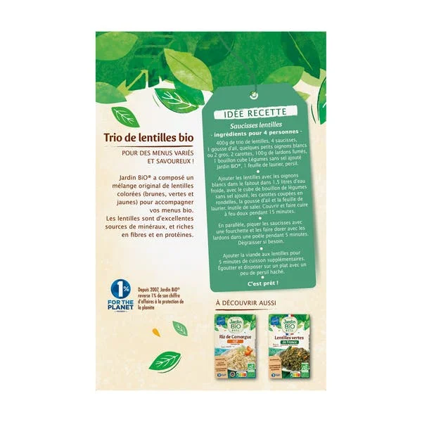Trio de lentilles - bio