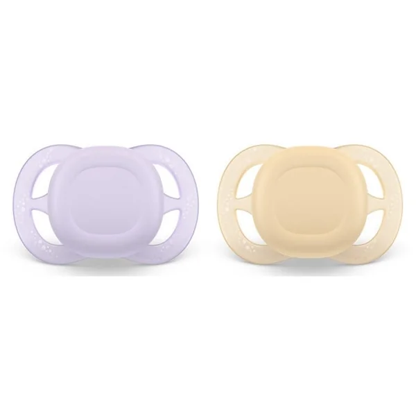 ULTRA STAR - Sucettes Orthodontiques - De 0 à 2 mois - Motif Jour - 2 Unités