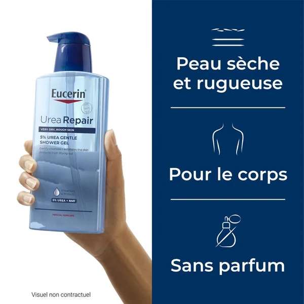 UREAREPAIR - Gel Lavant 5% d'Urée - Visage et Corps - Peaux Très Sèches et Rugueuses, 400ml