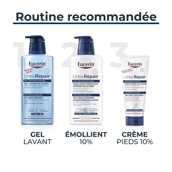 UREAREPAIR - Gel Lavant 5% d'Urée - Visage et Corps - Peaux Très Sèches et Rugueuses, 400ml