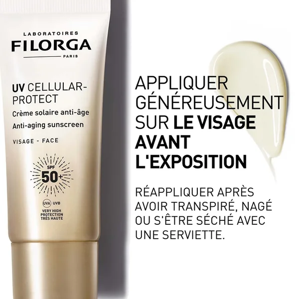UV CELLULAR-PROTECT - Crème Solaire Anti-Age SPF50+ - Visage - Tous Types de Peaux, 40ml
