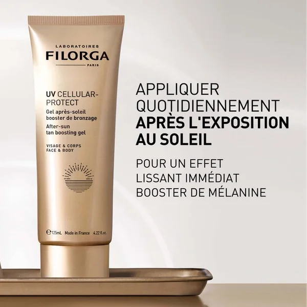 UV CELLULAR-PROTECT - Gel Après-Soleil Booster de Bronzage - Visage et Corps - Tous Types de Peaux, 125ml