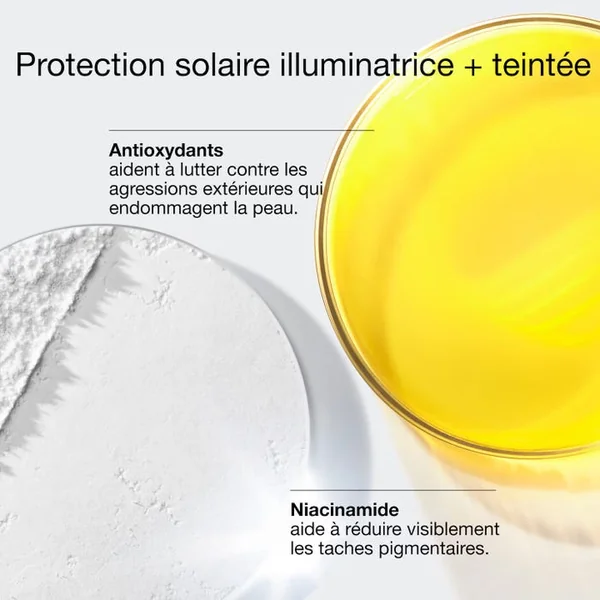 UV SOLUTIONS - Écran Solaire Illuminateur Teinté 02 Medium SPF50 - Visage - Tous Types de Peaux, 40ml