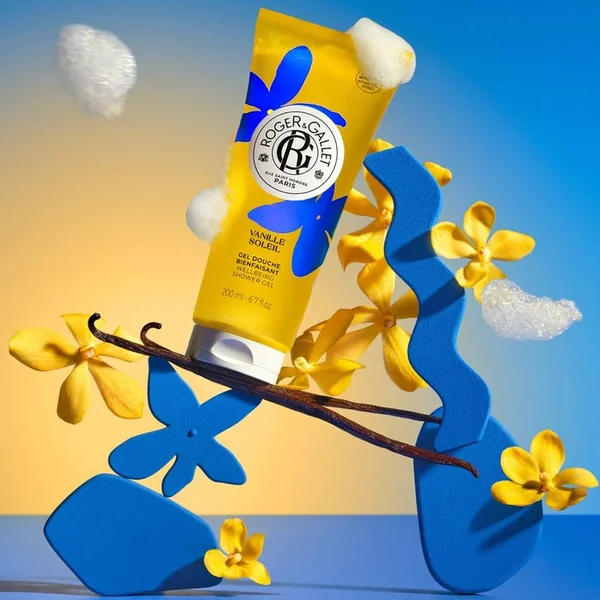 VANILLE SOLEIL - Gel Douche Bienfaisant - Tous Types de Peaux, 200ml