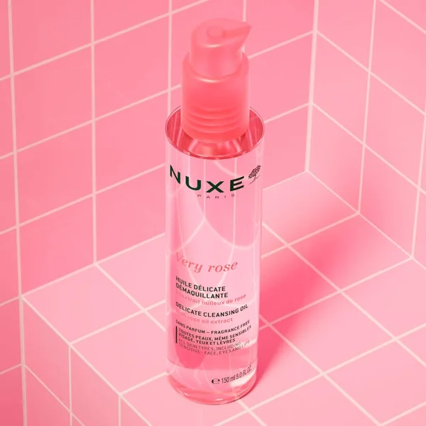 VERY ROSE - Huile Délicate Démaquillante - Visage, Yeux et Lèvres - Tous Types de Peaux, 150ml