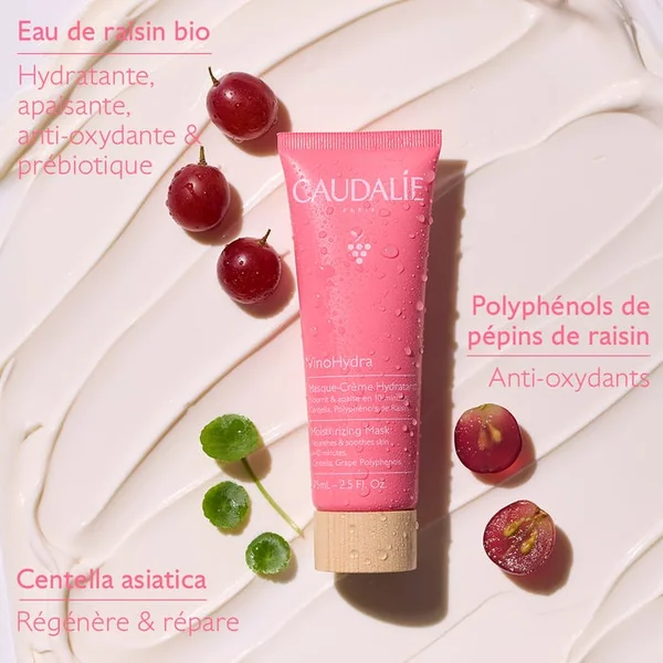 VINOHYDRA - Masque-Crème Hydratant - Visage - Tous Types de Peaux, 75ml