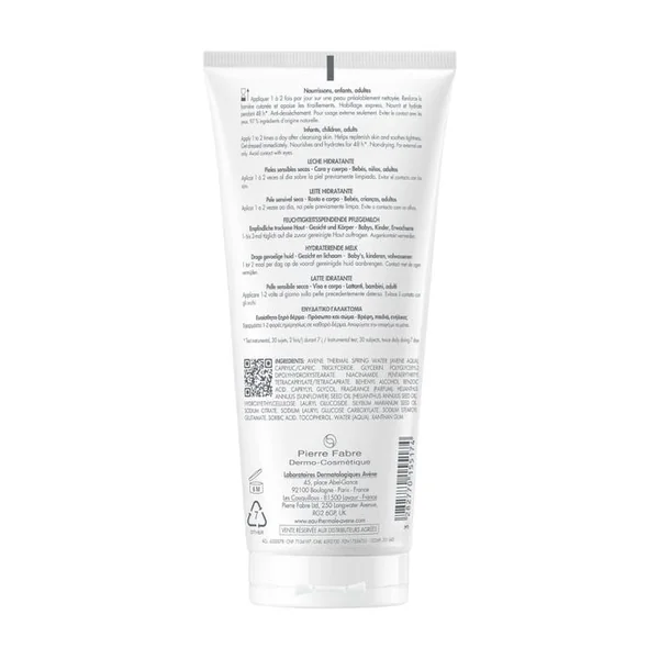 XERACALM NUTRITION - Lait Hydratant - Visage et Corps - Peaux Sensibles et Sèches, 200ml