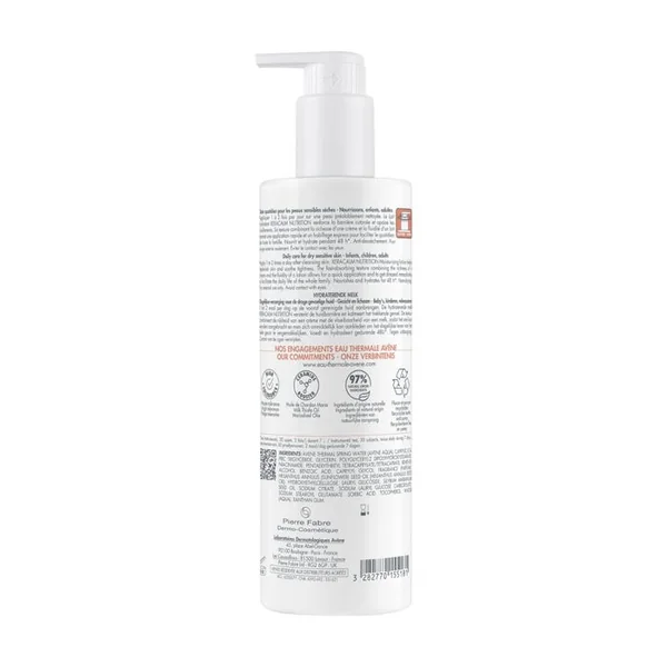 XERACALM NUTRITION - Lait Hydratant - Visage et Corps - Peaux Sensibles et Sèches, 400ml