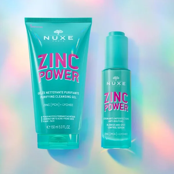 ZINC POWER - Gelée Nettoyante Purifiante - Visage - Peaux Mixtes à Tendance Acnéique, 150ml