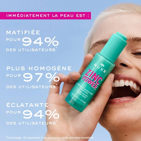 ZINC POWER - Sérum Anti-Imperfections Anti-Boutons - Visage - Peaux à Tendance Acnéique, 30ml