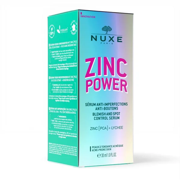 ZINC POWER - Sérum Anti-Imperfections Anti-Boutons - Visage - Peaux à Tendance Acnéique, 30ml
